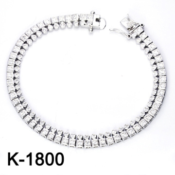 Fashion 925 Silver Zircon Stone Jewellery Bracelet (K-1800. JPG)